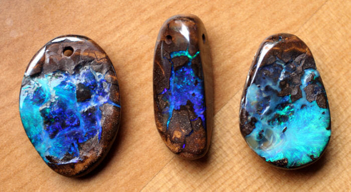 Boulder Opal pendants, QLD